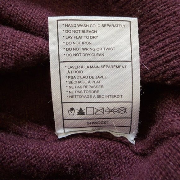 QUINCE Mongolian Cashmere Crew Neck Sweater Burgundy Medium - Picture 10 of 11